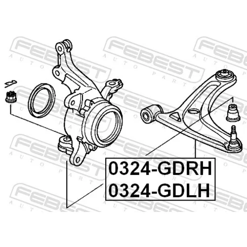 Rameno zavesenia kolies FEBEST 0324-GDLH - obr. 1