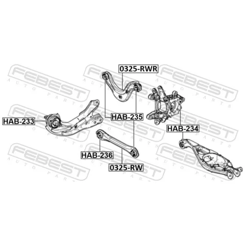 Rameno zavesenia kolies FEBEST 0325-RW - obr. 1