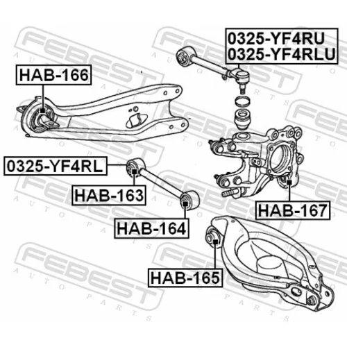 Rameno zavesenia kolies FEBEST 0325-YF4RL - obr. 1