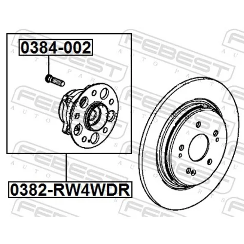 Náboj kolesa FEBEST 0382-RW4WDR - obr. 1