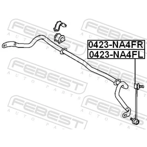 Tyč/Vzpera stabilizátora FEBEST 0423-NA4FR - obr. 1