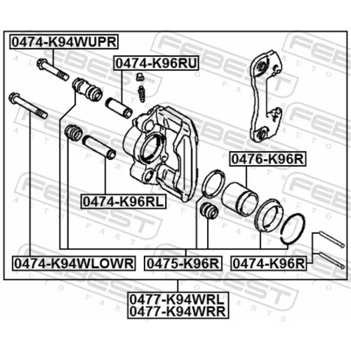 Piest brzdového strmeňa FEBEST 0476-K96R - obr. 1