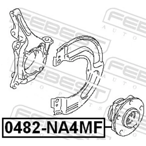 Náboj kolesa FEBEST 0482-NA4MF - obr. 1