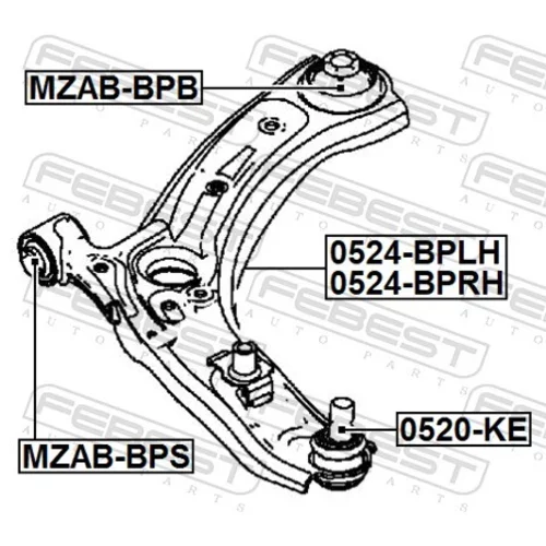 Rameno zavesenia kolies FEBEST 0524-BPLH - obr. 1