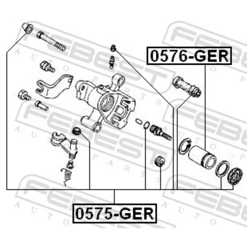 Piest brzdového strmeňa FEBEST 0576-GER - obr. 1