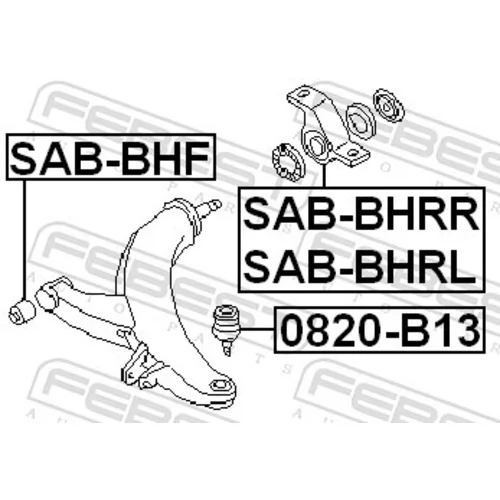 Zvislý/nosný čap FEBEST 0820-B13 - obr. 1