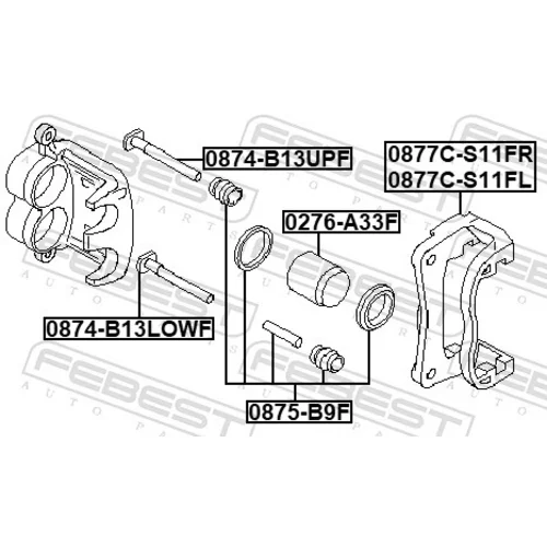 Vodiaci čap brzdového strmeňa 0874-B13LOWF /FEBEST/ - obr. 1