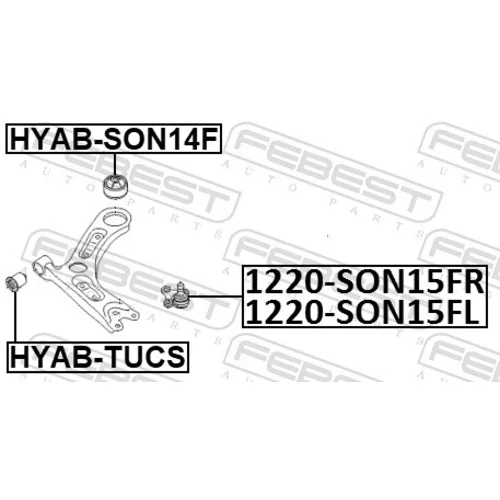 Zvislý/nosný čap FEBEST 1220-SON15FR - obr. 1