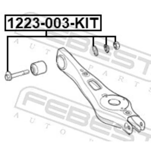 Skrutka pre nastavenie odklonu kolesa FEBEST 1229-003-KIT - obr. 1