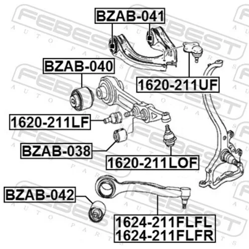 Rameno zavesenia kolies FEBEST 1624-211FLFR - obr. 1