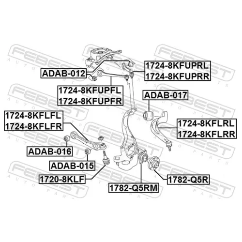 Rameno zavesenia kolies FEBEST 1724-8KFLRL - obr. 1