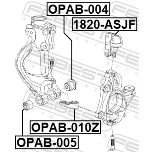 Zvislý/nosný čap FEBEST 1820-ASJF - obr. 1