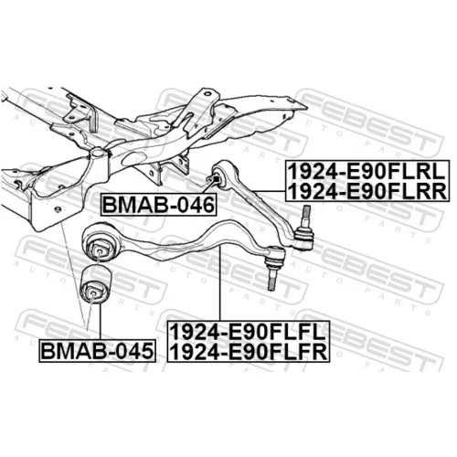 Rameno zavesenia kolies FEBEST 1924-E90FLFR - obr. 1