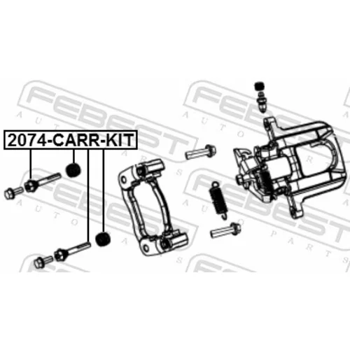 Vodiaci čap brzdového strmeňa FEBEST 2074-CARR-KIT - obr. 1