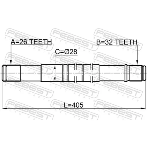 Hnací hriadeľ FEBEST 2112-CB4LH - obr. 1