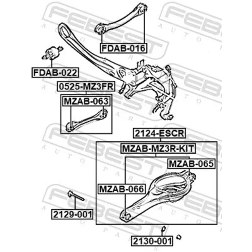 Rameno zavesenia kolies FEBEST 2124-ESCR - obr. 1