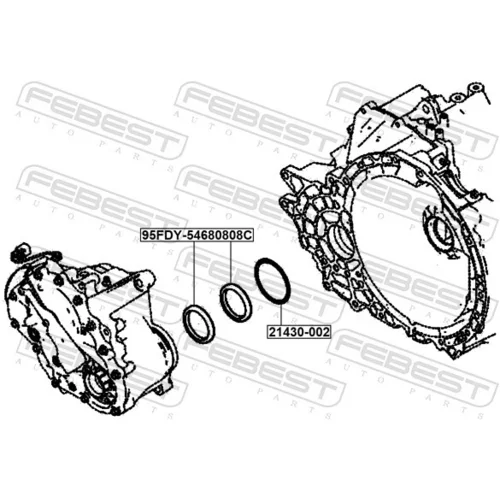 Tesniaci krúžok hriadeľa manuálnej prevodovky FEBEST 21430-002 - obr. 1