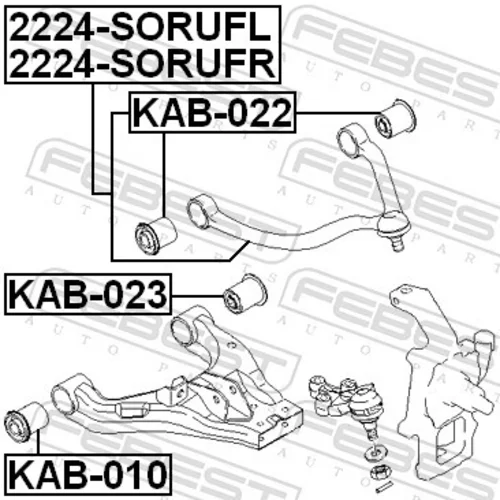 Rameno zavesenia kolies FEBEST 2224-SORUFL - obr. 1