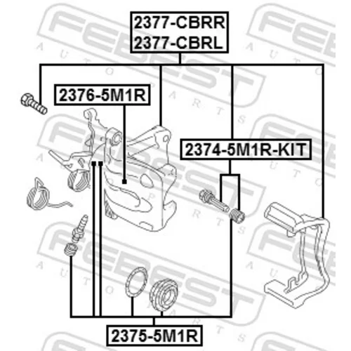 Piest brzdového strmeňa FEBEST 2376-5M1R - obr. 1