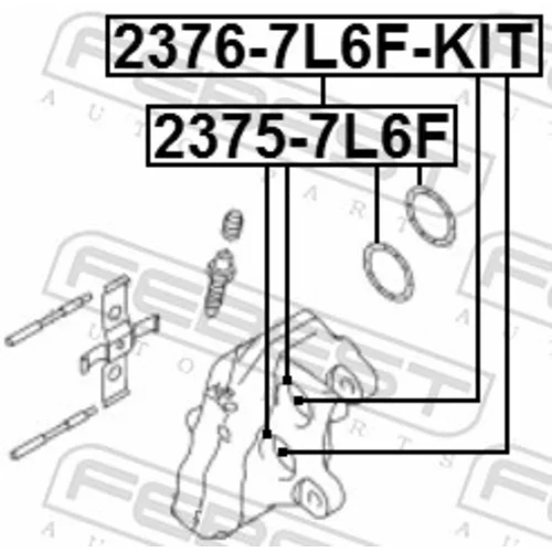 Opravná sada brzdového strmeňa FEBEST 2376-7L6F-KIT - obr. 1