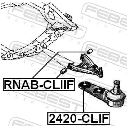 Zvislý/nosný čap FEBEST 2420-CLIF - obr. 1