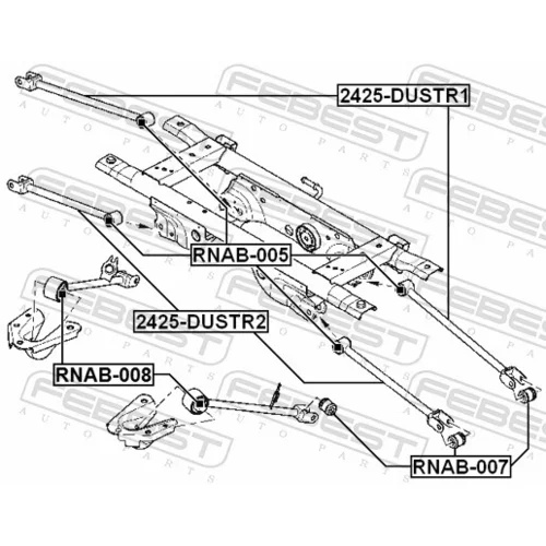 Rameno zavesenia kolies FEBEST 2425-DUSTR2 - obr. 1