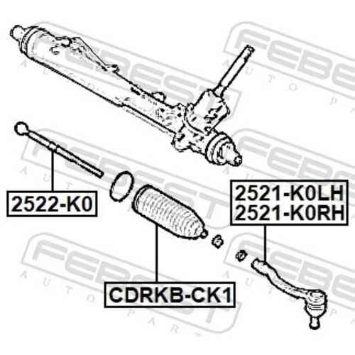 Hlava/čap spojovacej tyče riadenia 2521-K0LH /FEBEST/ - obr. 1