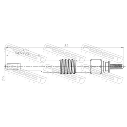 Žeraviaca sviečka FEBEST 28642-004 - obr. 1