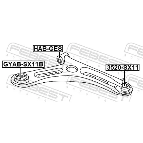 Zvislý/nosný čap FEBEST 3520-SX11 - obr. 1