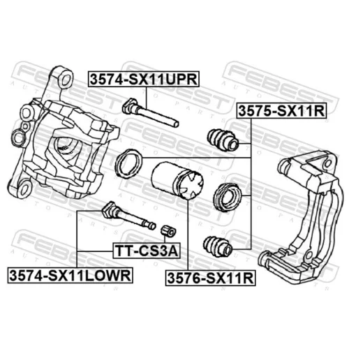 Piest brzdového strmeňa FEBEST 3576-SX11R - obr. 1