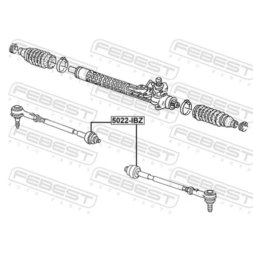 Axiálny čap tiahla riadenia 5022-IBZ /FEBEST/ - obr. 1