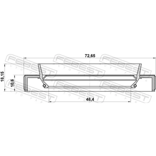 Radiálny tesniaci krúžok hnacieho hriadeľa FEBEST 95HBY-50731118L - obr. 1
