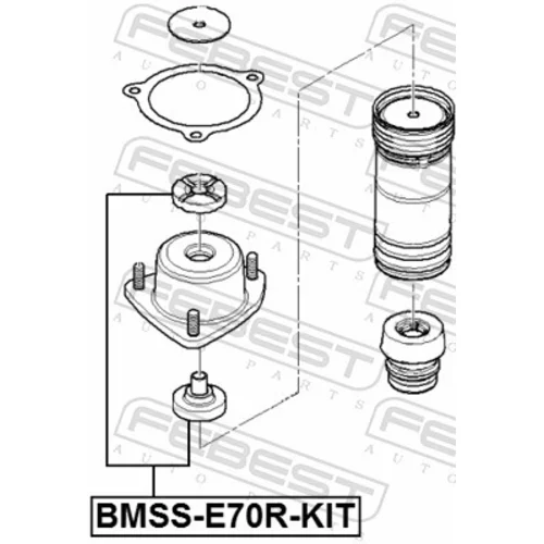 Opravná sada horného uloženia tlmiča FEBEST BMSS-E70R-KIT - obr. 1