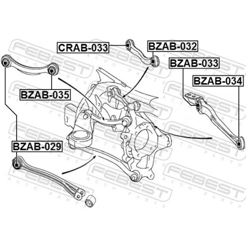 Uloženie riadenia FEBEST BZAB-035 - obr. 1