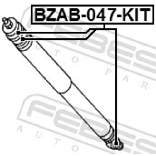 Montážna sada, Tlmič pérovania FEBEST BZAB-047-KIT - obr. 1