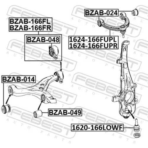 Uloženie riadenia FEBEST BZAB-049 - obr. 1