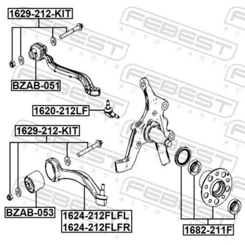 Uloženie riadenia FEBEST BZAB-053 - obr. 1