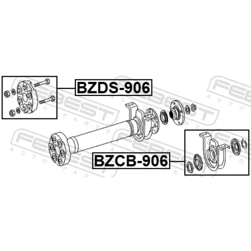 Kĺb pozdĺžneho hriadeľa FEBEST BZDS-906 - obr. 1