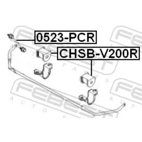 Uloženie priečneho stabilizátora FEBEST CHSB-V200R - obr. 1