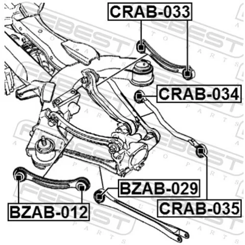 Uloženie riadenia FEBEST CRAB-033 - obr. 1