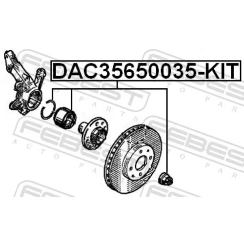 Ložisko kolesa - opravná sada FEBEST DAC35650035-KIT - obr. 1