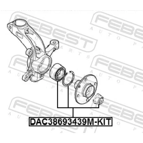 Ložisko kolesa - opravná sada FEBEST DAC38693439M-KIT - obr. 1