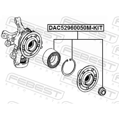 Ložisko kolesa - opravná sada FEBEST DAC52960050M-KIT - obr. 1