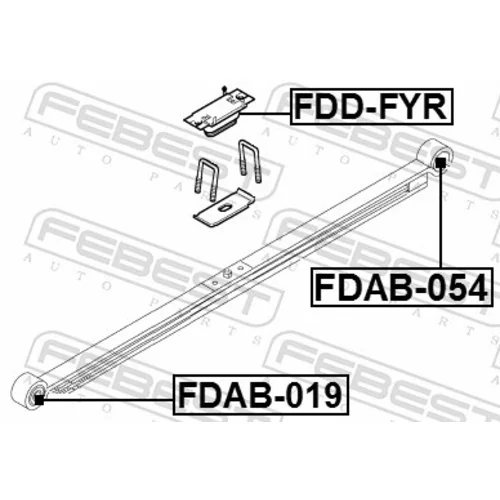 Ložiskové puzdro listovej pružiny FEBEST FDAB-019 - obr. 1