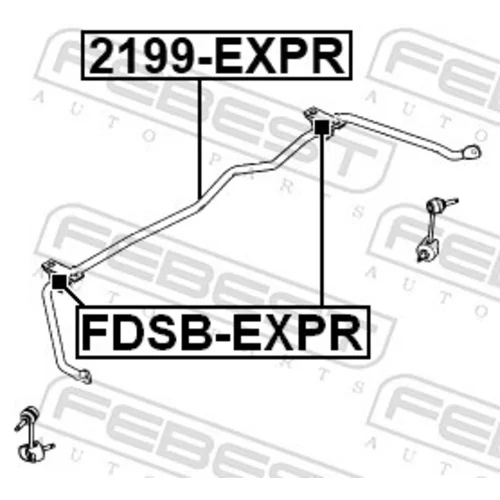 Uloženie priečneho stabilizátora FEBEST FDSB-EXPR - obr. 1