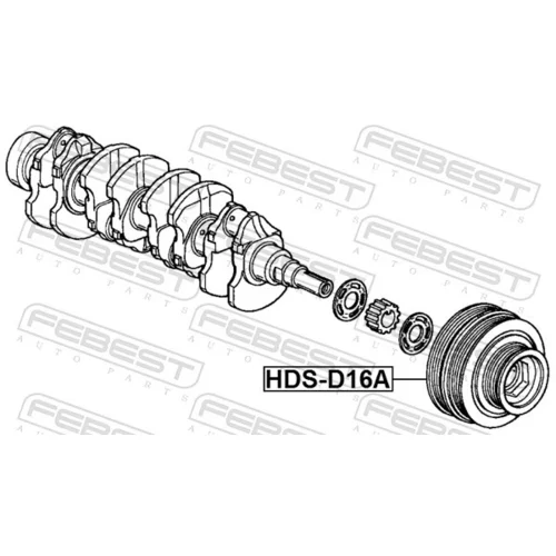 Remenica kľukového hriadeľa FEBEST HDS-D16A - obr. 1