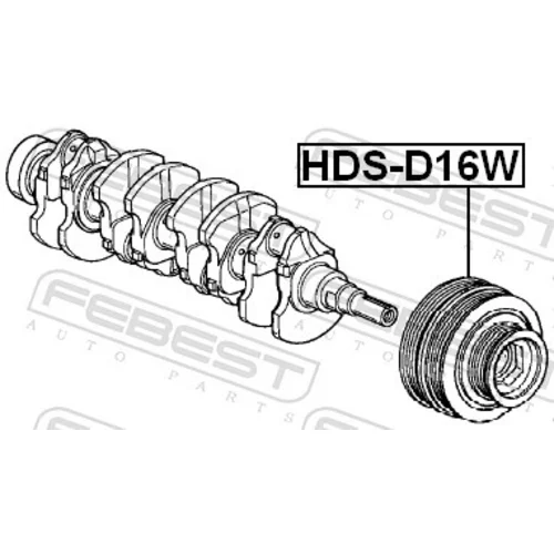 Remenica kľukového hriadeľa FEBEST HDS-D16W - obr. 1