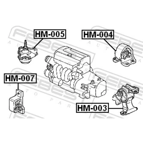 Uloženie motora FEBEST HM-005 - obr. 1