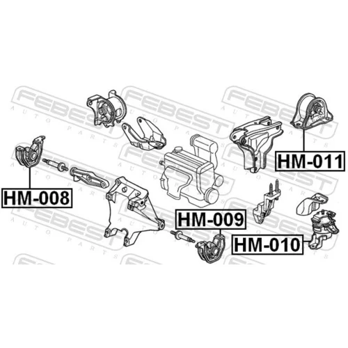 Uloženie motora FEBEST HM-009 - obr. 1