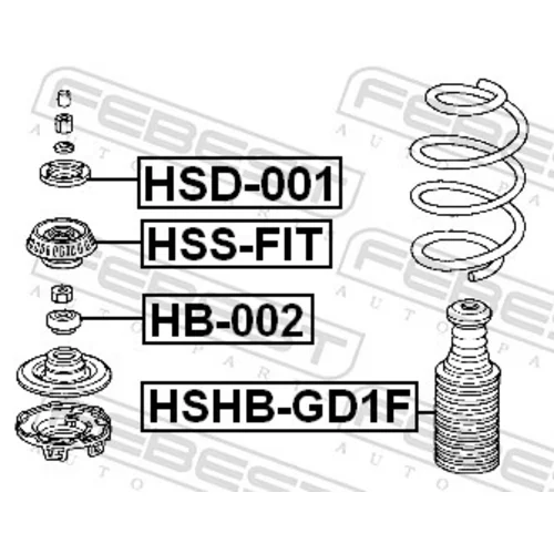 Ložisko pružnej vzpery FEBEST HSD-001 - obr. 1